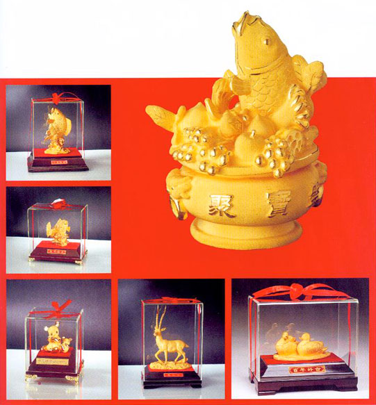 財絨沙金工藝品 聚寶盆