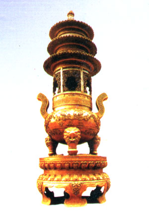 三層故宮銅寶鼎