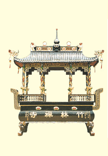 八龍柱長方香爐