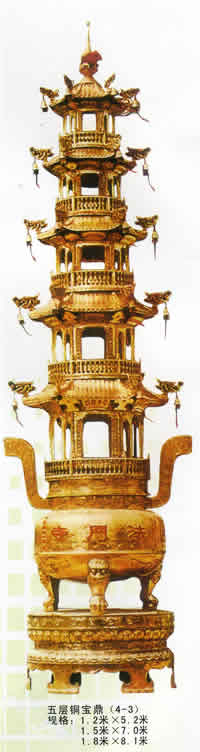 五層銅寶鼎