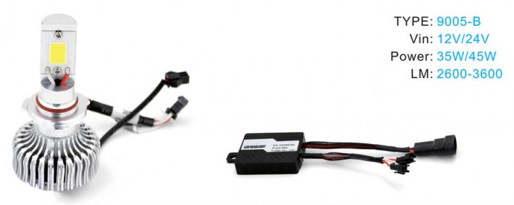 LED汽車前大燈 -> 9005-B
