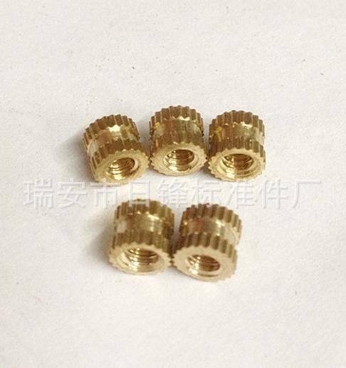 非標銅件 A型預埋銅螺母 滾花銅螺母 銅螺母