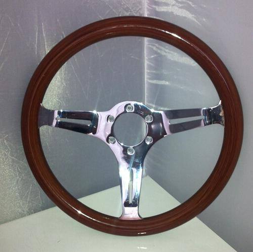 ABS方向盤 14英寸仿桃木方向盤 賽車改裝方向盤