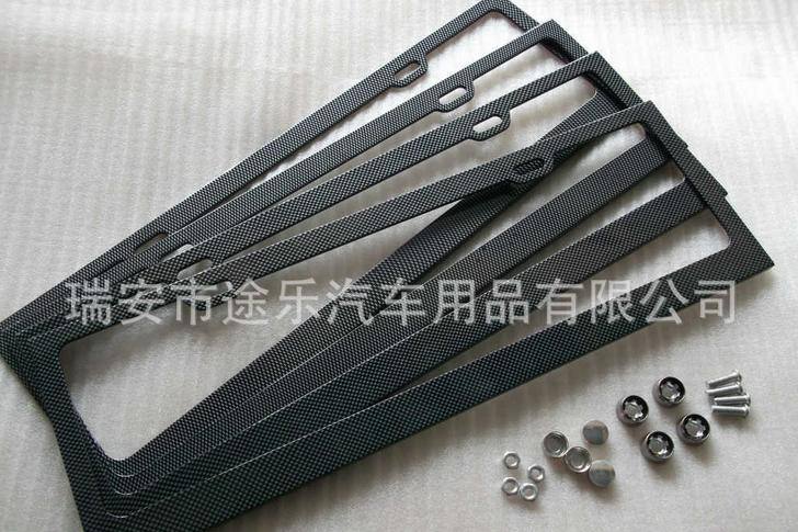 個(gè)性碳纖維紋路水轉(zhuǎn)印車牌架 車牌框照