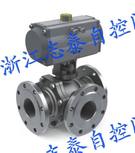 氣動(dòng)三通法蘭式球閥