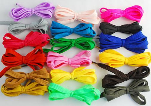 運(yùn)動(dòng)鞋 寬扁形鞋 顏色絲帶 定做長度 鞋帶廠家