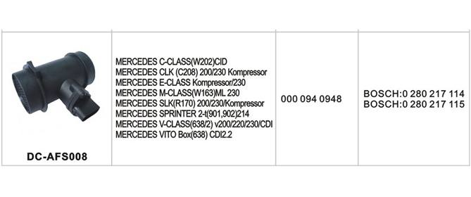 DC-AFS009汽車空氣流量計