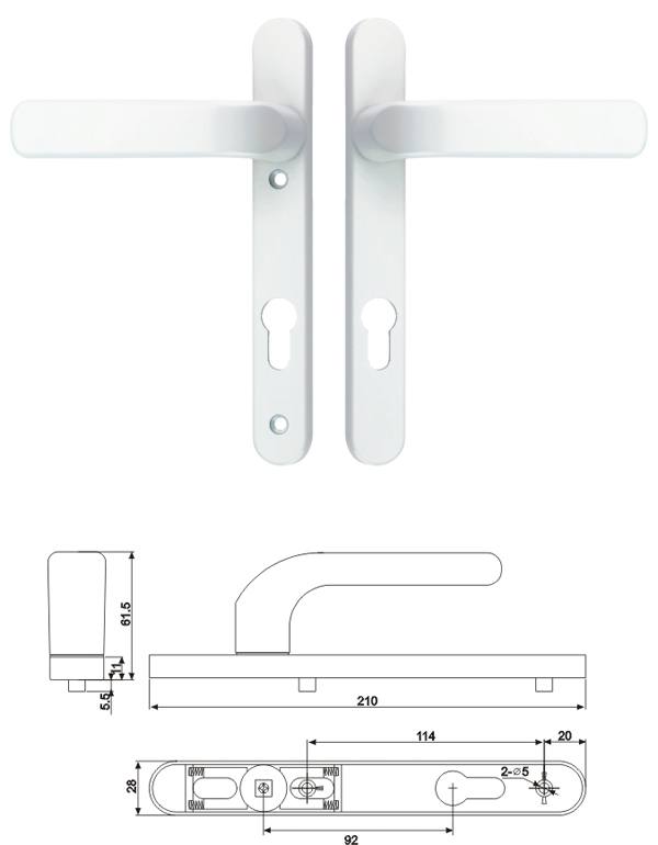 鋁合金門鎖B(大柄)1