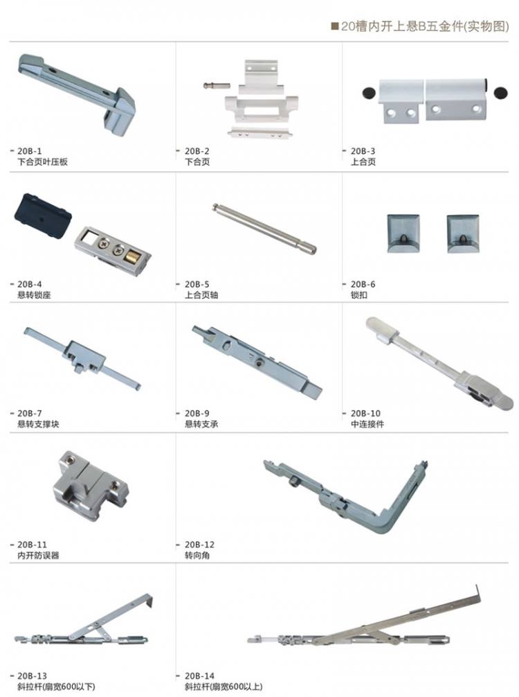20槽內(nèi)開上懸B五金件