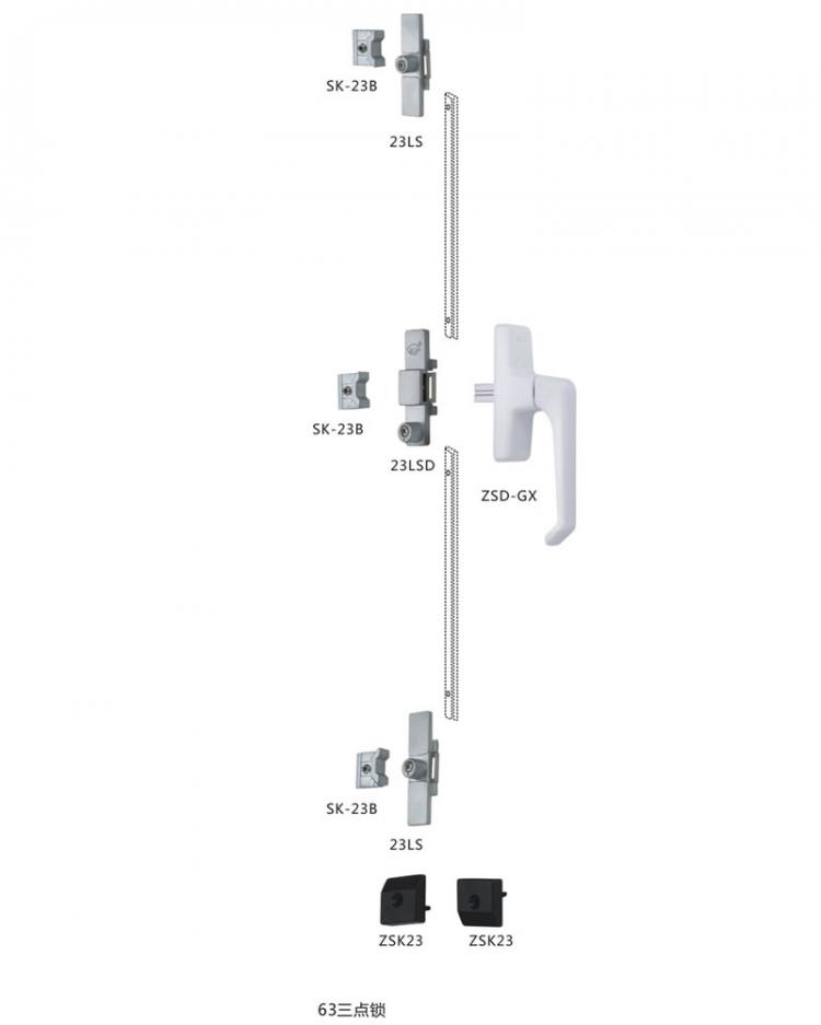 63三點(diǎn)鎖 23槽內(nèi)開兩點(diǎn)鎖
