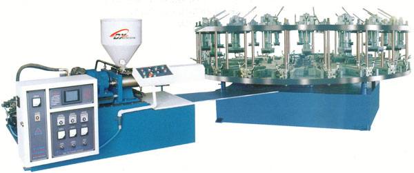 DX-998/12-24旋轉(zhuǎn)式半自動(dòng)單色預(yù)塑發(fā)泡鞋類射出成型機(jī)