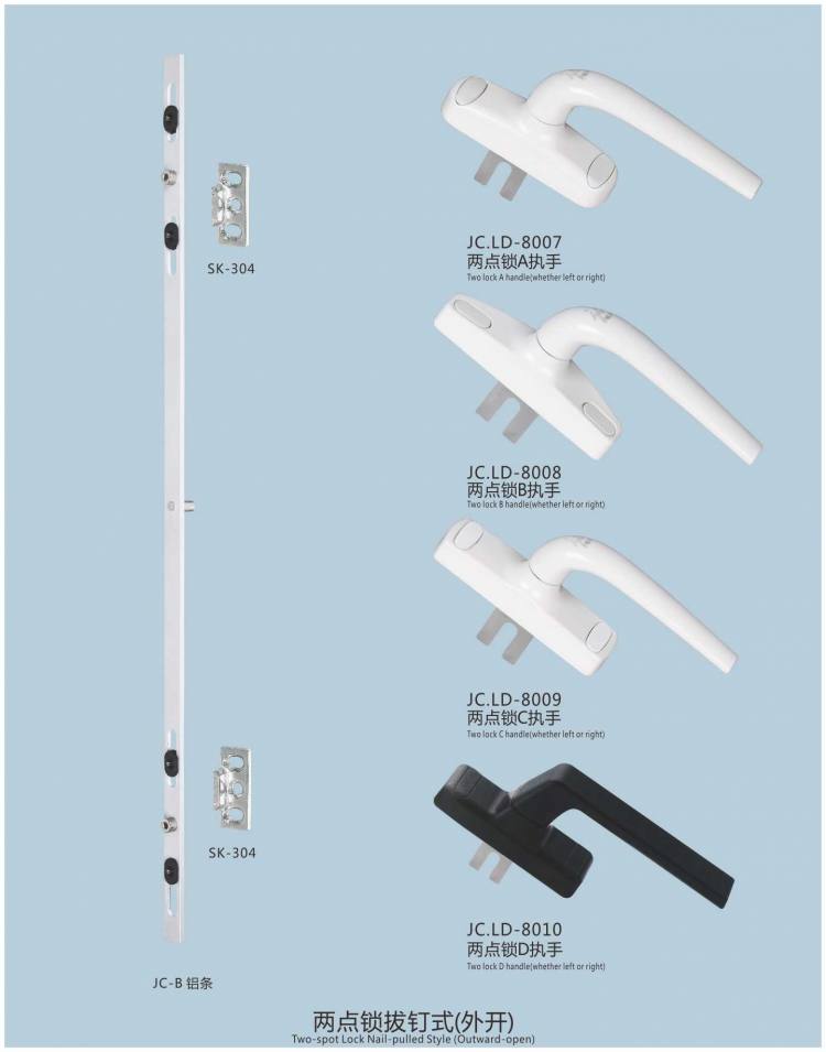 兩點鎖拔釘式(外開)