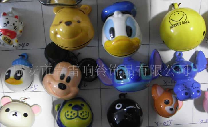 春雷卡通鈴鐺、造型鈴鐺、動物鈴鐺--出口日本