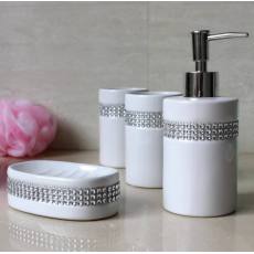 廠(chǎng)家直銷(xiāo)歐式貼鉆陶瓷衛(wèi)浴四件套浴室沐浴洗漱套裝套件贈(zèng)品禮品盒