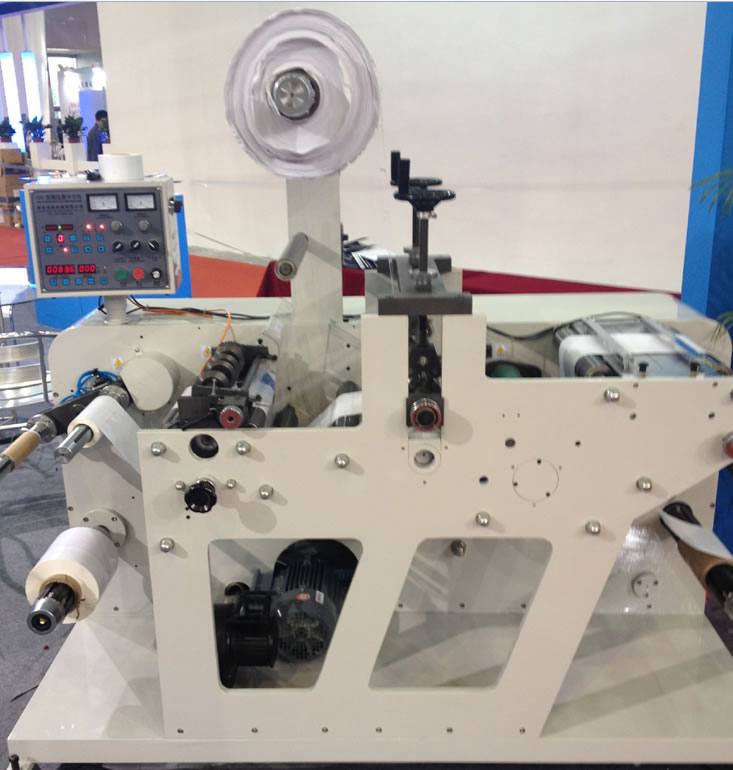 圓壓圓不干膠模切機 帶分切 雙收軸 磁粉控制 速度快