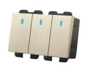 10A250V三位連體雙控點開關功能件