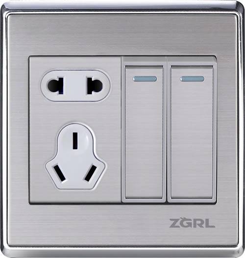 二開(kāi)單/雙控帶五孔插座