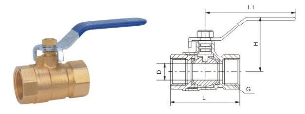鋼柄燃氣黃銅球閥