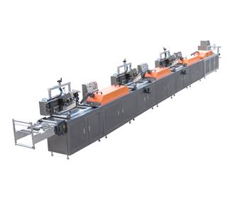 全自動(dòng)高溫鋼帶三色絲網(wǎng)商標(biāo)印刷機(jī)（RS-3003）