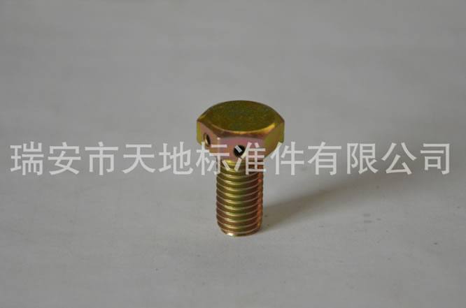 GB32.1 外六角頭部帶眼螺栓 頭部打孔螺桿 六角頭打孔螺絲 非標(biāo)