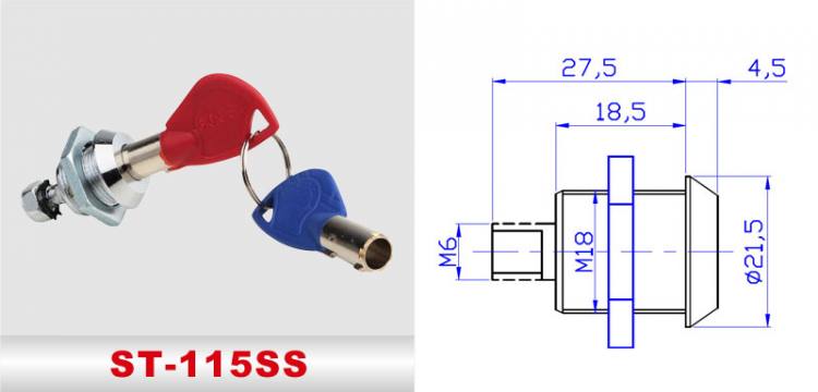 ST-115SS 險(xiǎn)箱鎖、防盜鎖、通道鎖