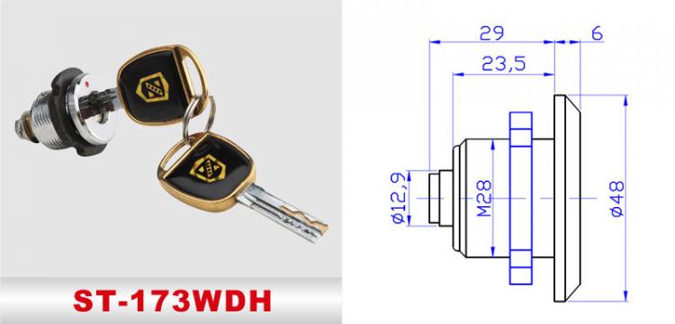 ST-173WDH 險箱鎖、防盜鎖、通道鎖