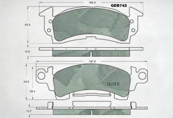 HD-CA52 /HD-CA520/HD-CA527剎車(chē)片 汽車(chē)盤(pán)式剎車(chē)片