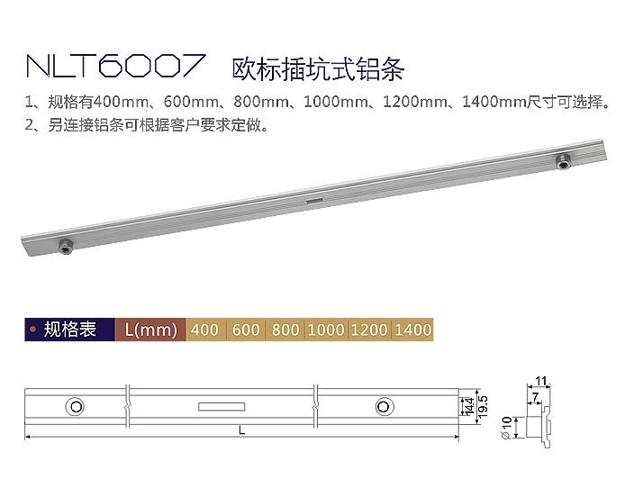 NLT6007 歐標(biāo)插坑式鋁條