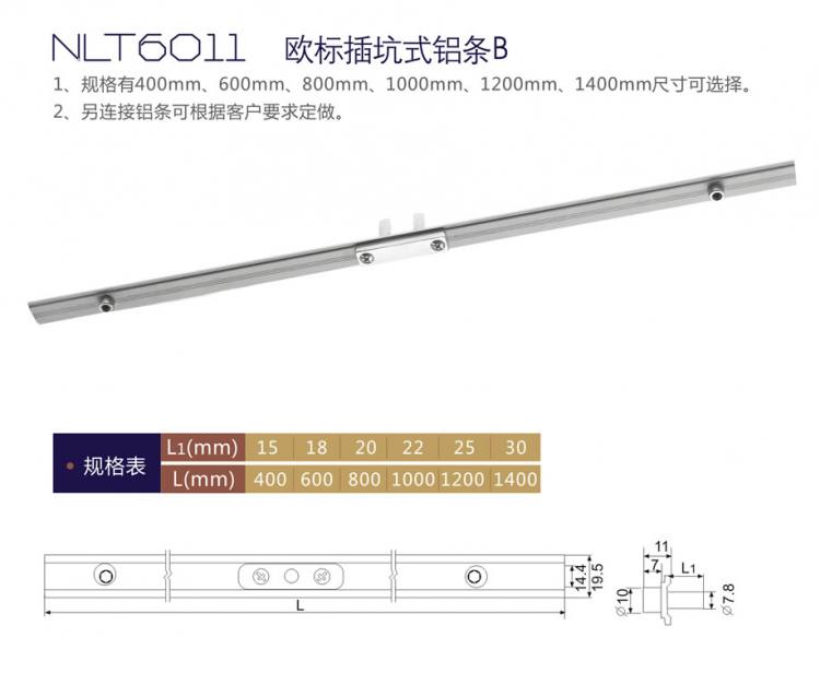 NLT6011 歐標(biāo)插坑式鋁條B