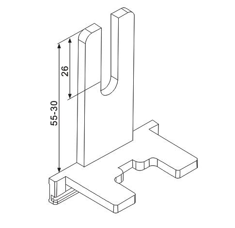NBC001內、外平開拔叉