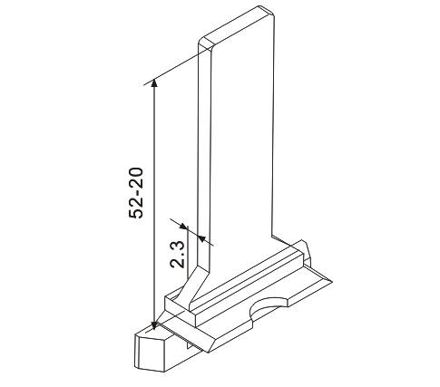 NBC004內、外平開拔叉