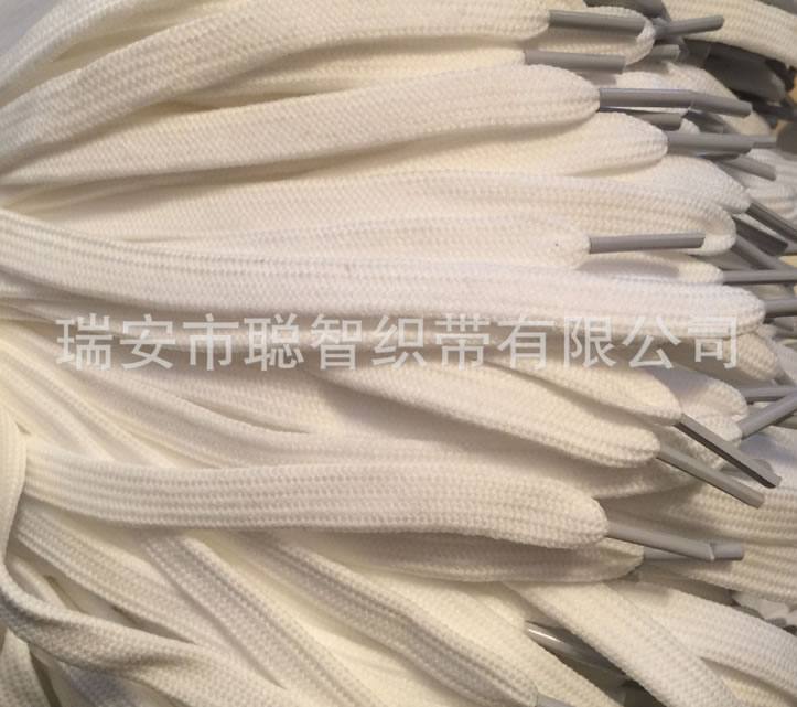 乳白色扁鞋帶、白色鞋帶、滌綸帶、服裝帶、1公分寬鞋帶