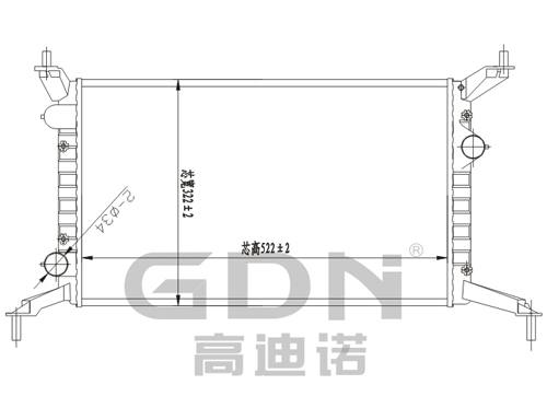 GDN.6.FT.049M-23 菲亞特 鋁質散熱器