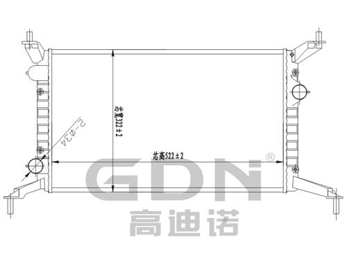 GDN.6.FT.048M-23 菲亞特鋁質散熱器