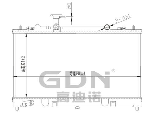 GDN.6.MA.004M-23 馬自達 鋁質(zhì)散熱器