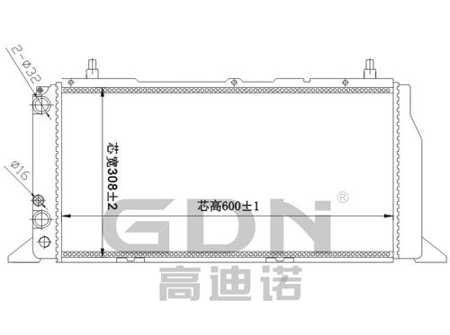 GDN.6.AD.001M-40 奧迪 鋁質散熱器