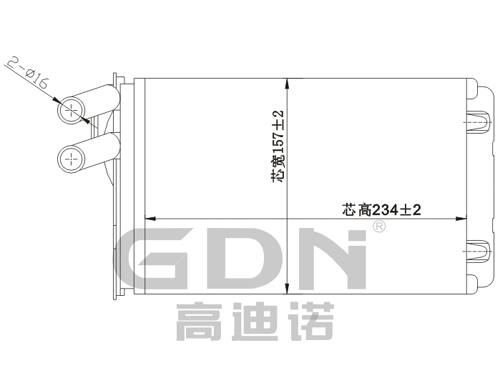 GDN.7.AD.001H-40 奧迪 暖風(fēng)機(jī)水箱