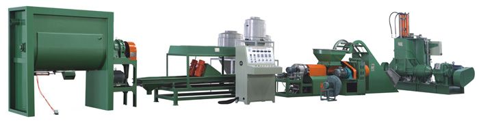 塑膠、e.v.a、t.p.r、p.v.c、彈性體高速造粒整套設備