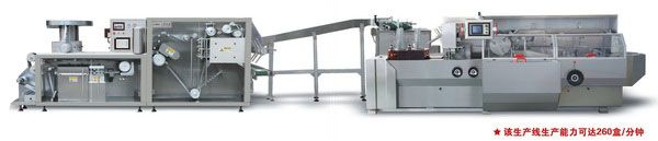 DPP-260D/ZHJ-260D輥板泡罩-裝盒包裝機(jī)組合自動生產(chǎn)線