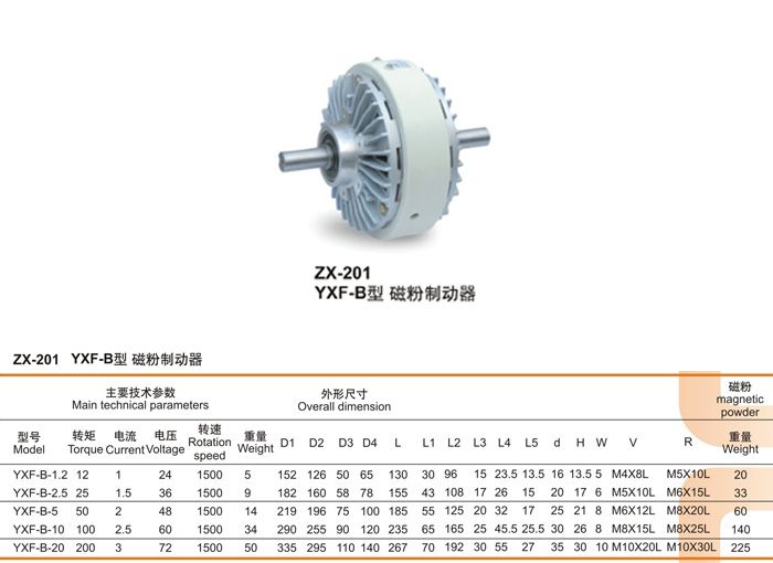 ZX-201型 磁粉離合器/制動(dòng)器