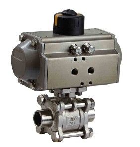 氣動三片式球閥