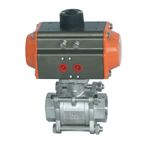 氣動螺紋球閥-橘黃色