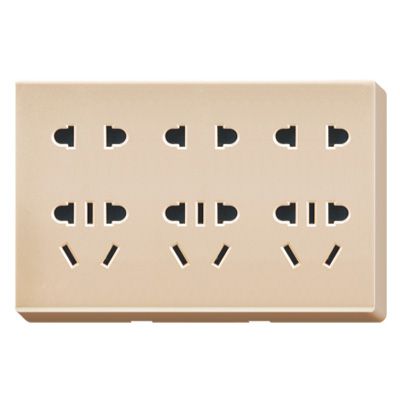 M6-008 三位二三極+二位四極插座 開關插座