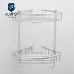 新款浴室三角籃、衛浴雙層三角置物架 太空鋁置物架