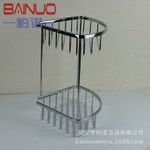 不銹鋼浴室置物架壁掛 衛(wèi)生間轉(zhuǎn)角架 網(wǎng)籃 3509雙層