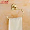 歐式鍍金色雕花毛巾環(huán) 鍍金色浴室衛(wèi)生間毛巾?xiàng)U五金掛件