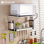 微波爐架碗架304不銹鋼壁掛瀝水架碗碟架 烤箱架 儲物架