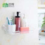 浴室收納置物架防水強(qiáng)力吸盤(pán)浴室收納架透明持久吸盤(pán)置物架
