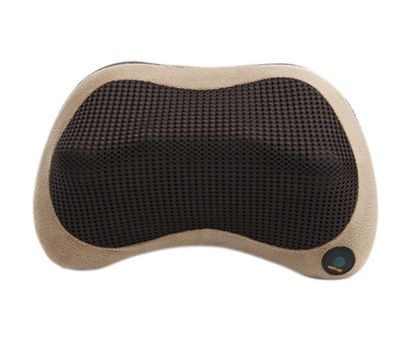 絨布 按摩枕揉捏拍打紅光發熱多功能靠枕靠墊車家兩用頸肩按摩器