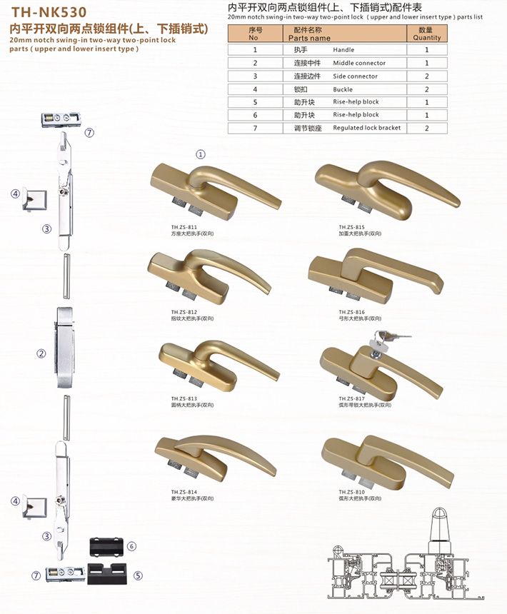 TH-NK530 內外開兩點鎖